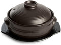 Crazy Korean Cooking Korean Stone Bowl (Dolsot), Sizzling Hot Pot for Bibimbap and Soup - Premium Ceramic (Large with Lid)