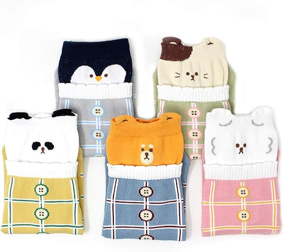 Women’s Cute Funny Novelty Casual Cotton Crew Socks (Made In Korea)