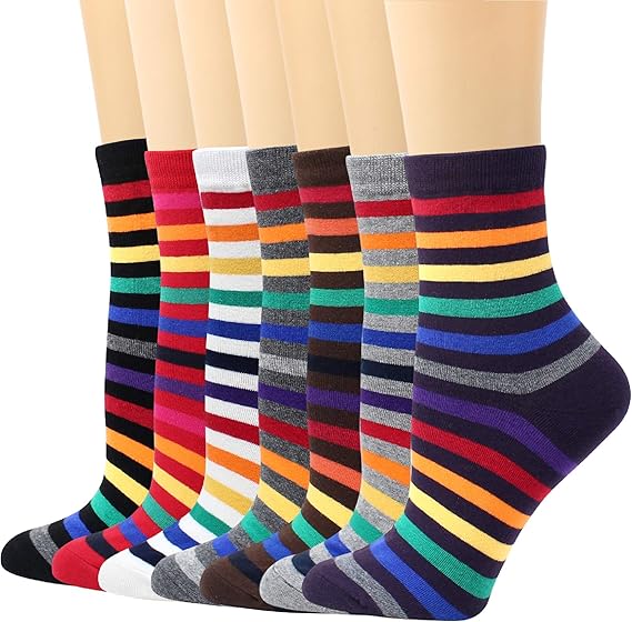 Women’s Cute Funny Novelty Casual Cotton Crew Socks (Made In Korea)
