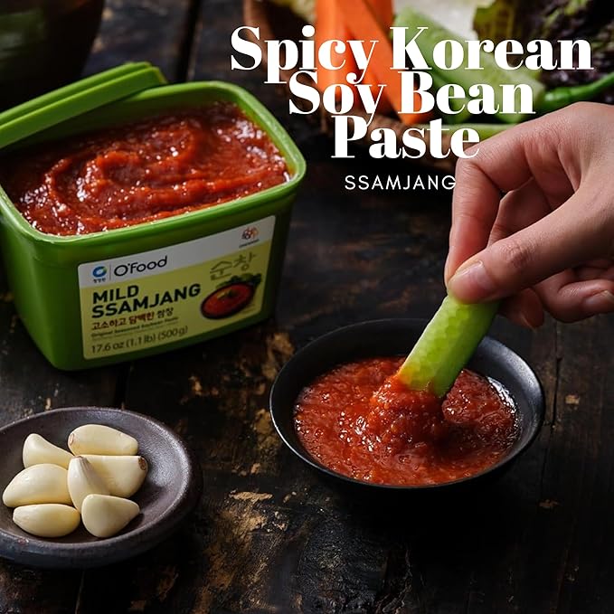 Ssamjang Korean Soybean Paste Sauce [Mild | 1.0 lb (500g)] for BBQ, Lettuce Wraps, Rice, Vegetables, and Meat | Korean Flavor, Bold & Savory - O’food