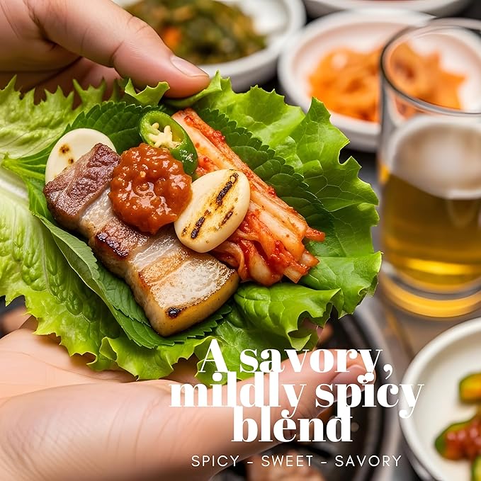 Ssamjang Korean Soybean Paste Sauce [Mild | 1.0 lb (500g)] for BBQ, Lettuce Wraps, Rice, Vegetables, and Meat | Korean Flavor, Bold & Savory - O’food