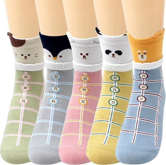 Women’s Cute Funny Novelty Casual Cotton Crew Socks (Made In Korea)